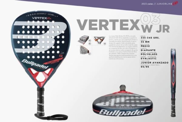 RACCHETTA BULLPADEL VERTEX JR GIRL 23